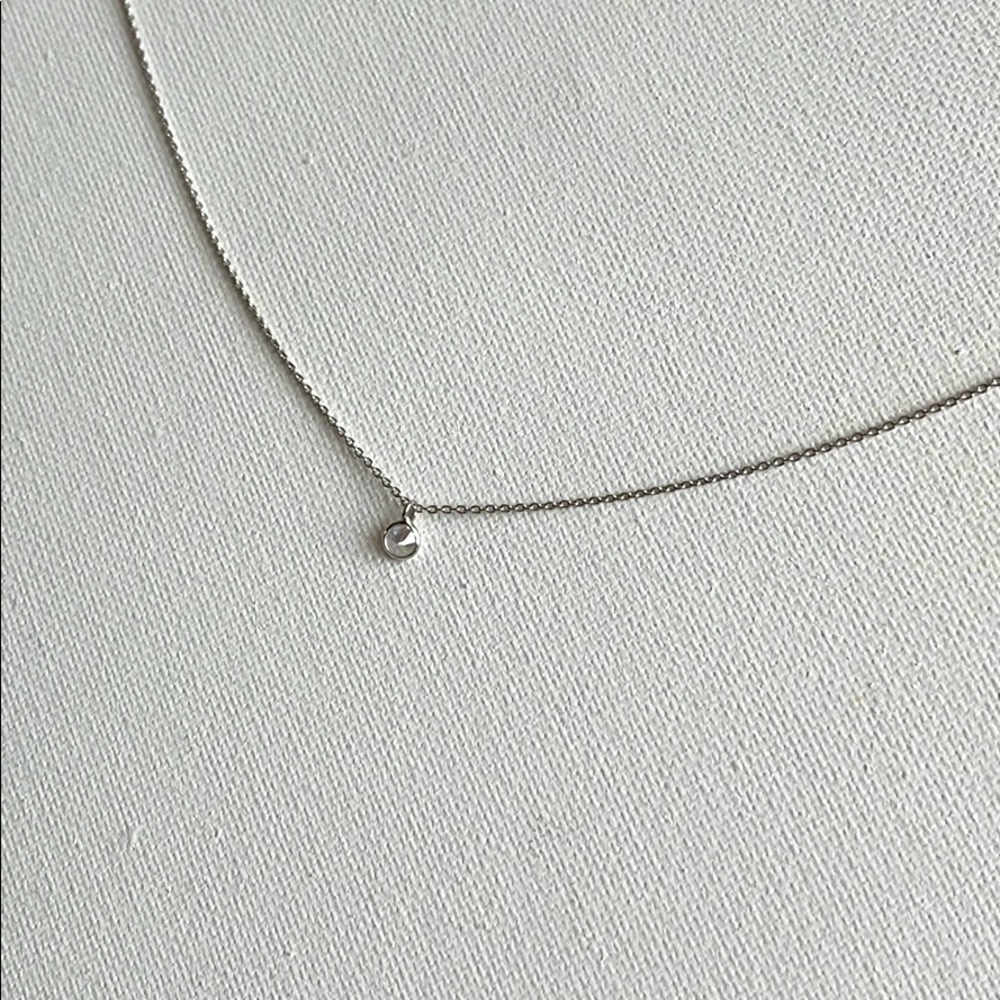Dainty Sterling Forever Silver & Cubic Zirconia Necklace - Picture 3 of 9